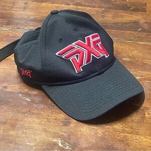 PXG Mens Strapback Hat 9TWENTY Black Red Logo Golf Cap One Size
